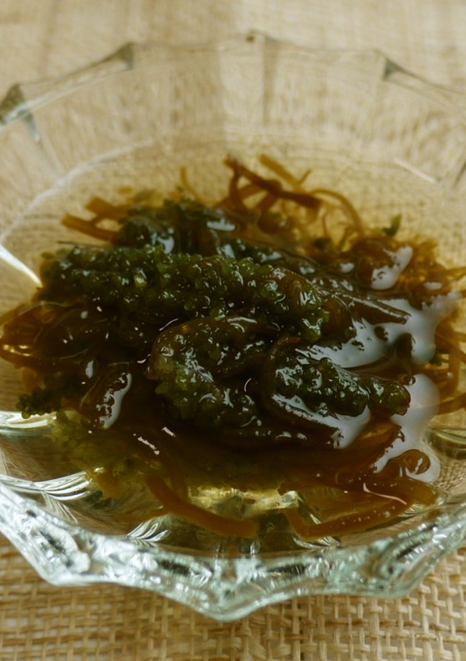 感動♡♥海ぶどうともずくの酢の物-レシピのメイン写真