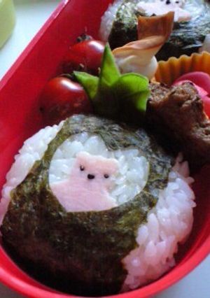簡単☆ハートくまさんおにぎり〈キャラ弁〉-レシピのメイン写真