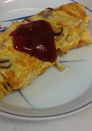 【塩茹でキノコ】チーズオムレツ-レシピのメイン写真
