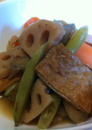 いなりあげと根菜の煮物-レシピのメイン写真