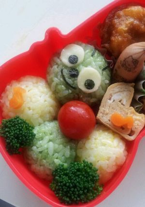 キャラ弁 いもむしさん弁当-レシピのメイン写真