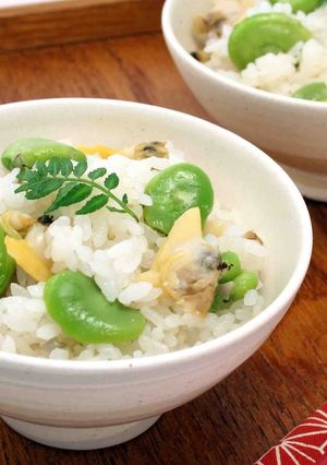 そら豆とあさりのごはん-レシピのメイン写真