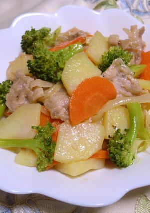 重ね野菜のレンジ蒸し-レシピのメイン写真