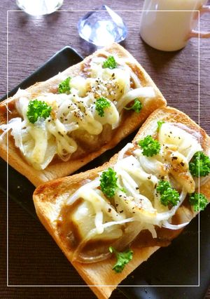 パイナップル×残りカレーのトースト-レシピのメイン写真