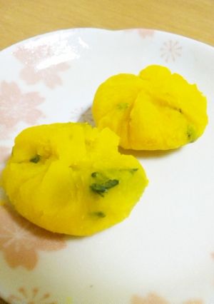 【離乳食】カボチャの茶巾しぼり-レシピのメイン写真