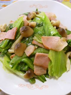 レタスとベーコンの中華炒め-レシピのメイン写真