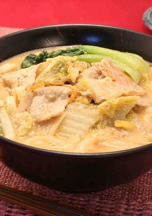 豆乳キムチうどん-レシピのメイン写真