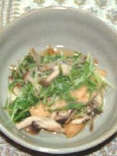 水菜と揚げの炊いたん。-レシピのメイン写真