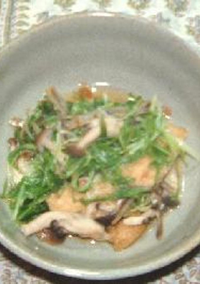 水菜と揚げの炊いたん。-レシピのメイン写真