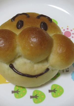 アンパンマン顔のあんぱん♪　分量メモ☆-レシピのメイン写真