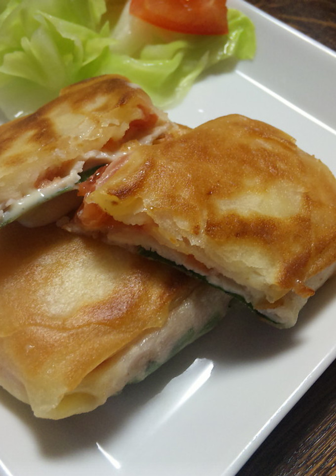 イタリア風トマトとチーズの春巻き-レシピのメイン写真