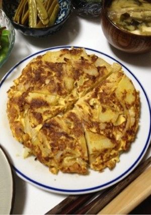 じゃがいもと玉ねぎのオムレツ-レシピのメイン写真