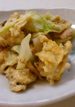 キャベツとベーコンの卵とじ-レシピのメイン写真