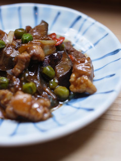 【薬膳レシピ】ナスと豌豆の甘味噌炒め-レシピのメイン写真