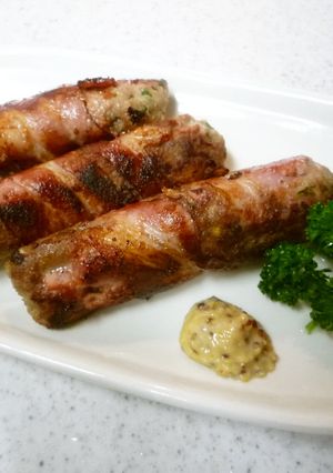 ♡◎セロリで爽やか♪ベーコン巻きバーグ-レシピのメイン写真