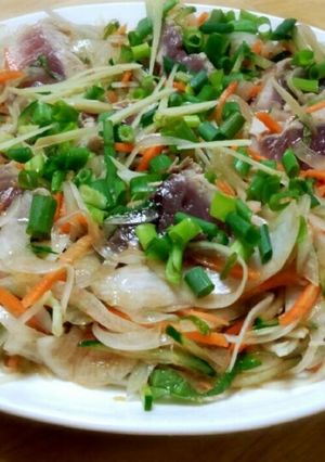 簡単!!野菜たっぷりカツオのたたき♪-レシピのメイン写真