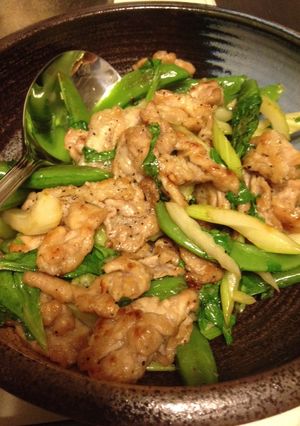 簡単☆激旨！豚肉とセロリの塩炒め-レシピのメイン写真