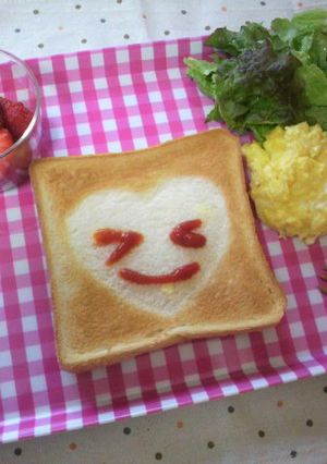 焼きながら描く！お絵かきトースト-レシピのメイン写真