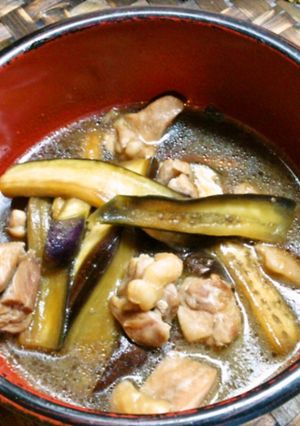 鶏と茄子のごま風味そうめん汁-レシピのメイン写真