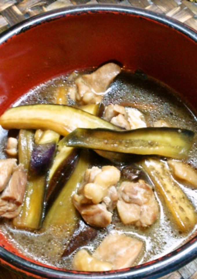 鶏と茄子のごま風味そうめん汁-レシピのメイン写真