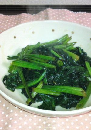 ほうれん草のニンニク醤油炒め-レシピのメイン写真