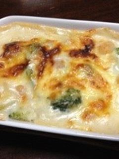 カップスープの素でエビマカロニグラタン-レシピのメイン写真