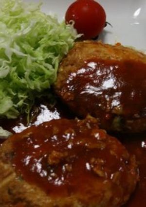 ヘルシー野菜いっぱいハンバーグ-レシピのメイン写真