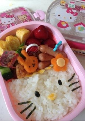 ☆キャラ弁☆簡単 キティーちゃん弁当-レシピのメイン写真
