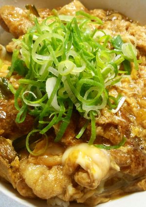 時短丼！お揚げと小松菜の玉子丼-レシピのメイン写真