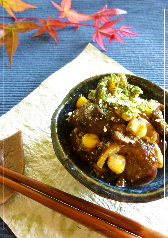 茄子と椎茸の海苔チーズ胡麻和え-レシピのメイン写真