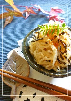 白滝のゴマ塩昆布炒め-レシピのメイン写真
