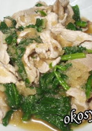 豚肉とほうれん草のおろしあえ-レシピのメイン写真