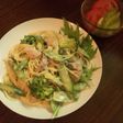 アスパラのクリームパスタ