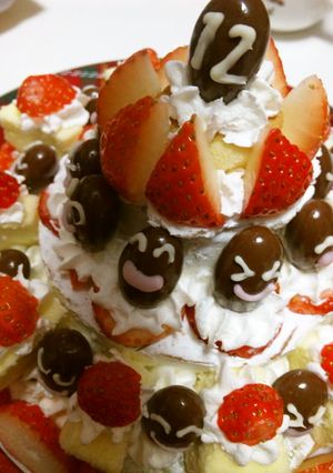 笑顔いっぱいデコレーション誕生日ケーキ☆-レシピのメイン写真