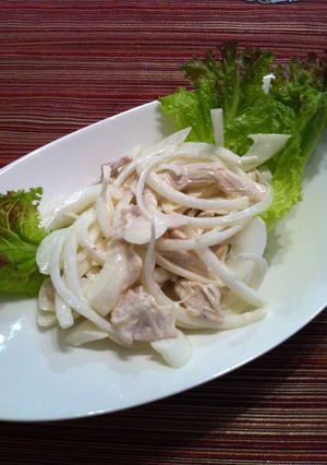 新玉ねぎと鶏肉の簡単サラダ☆-レシピのメイン写真