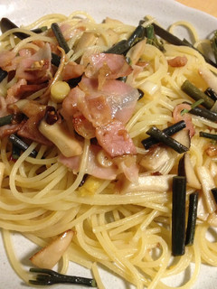 ワラビの和風パスタ-レシピのメイン写真