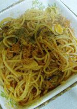 ツナとなすのトマトスパゲッティー-レシピのメイン写真