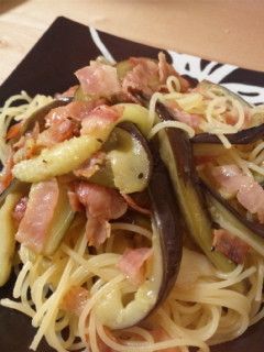 簡単☆なすとベーコンのスパゲティ-レシピのメイン写真