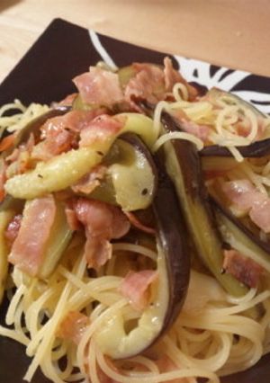 簡単☆なすとベーコンのスパゲティ-レシピのメイン写真