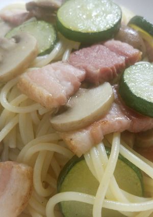 ズッキーニとベーコンのパスタ♪-レシピのメイン写真