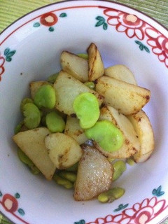 おつまみ☆うまいじゃがいもとそら豆炒め☆-レシピのメイン写真