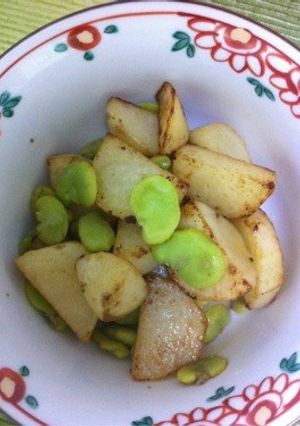 おつまみ☆うまいじゃがいもとそら豆炒め☆-レシピのメイン写真