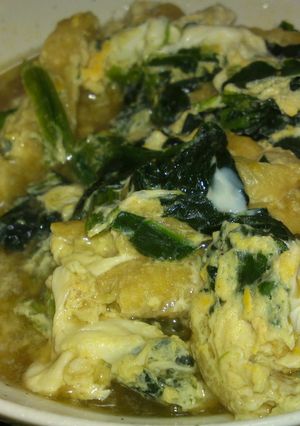 ほうれん草と油揚げと玉の煮物-レシピのメイン写真