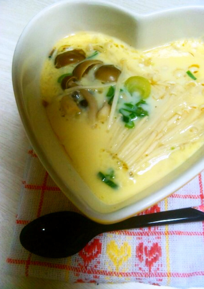 レンジで簡単！鶏ときのこの茶碗蒸し♪-レシピのメイン写真