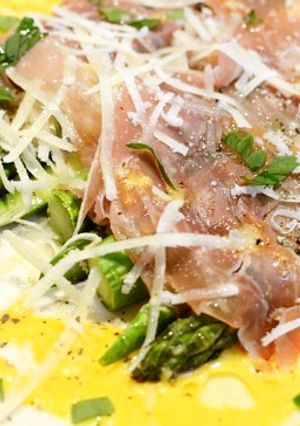 簡単!美味しい!アスパラのカルボナーラ風-レシピのメイン写真