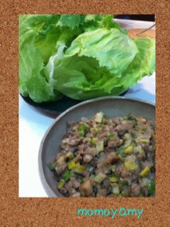 挽き肉の塩糀オイスター レタス包み-レシピのメイン写真