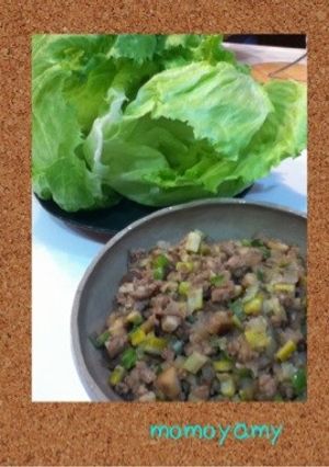 挽き肉の塩糀オイスター レタス包み-レシピのメイン写真