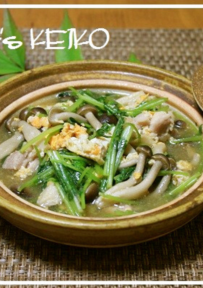 【農家のレシピ】みつばとしめじの玉子とじ-レシピのメイン写真