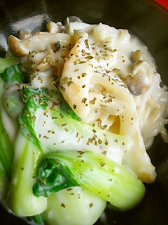 簡単♪甘塩鱈とチンゲン菜のクリーム煮-レシピのメイン写真