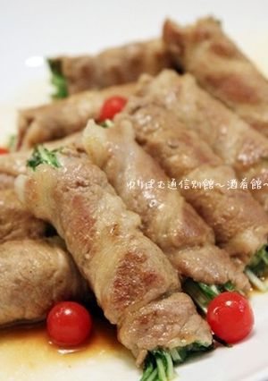 豚肉と水菜のはりはり巻き。-レシピのメイン写真